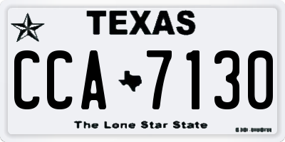 TX license plate CCA7130