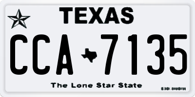 TX license plate CCA7135