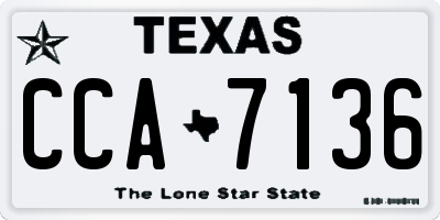 TX license plate CCA7136