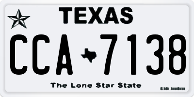 TX license plate CCA7138