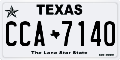 TX license plate CCA7140