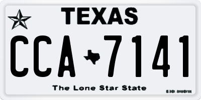 TX license plate CCA7141