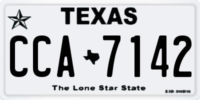 TX license plate CCA7142