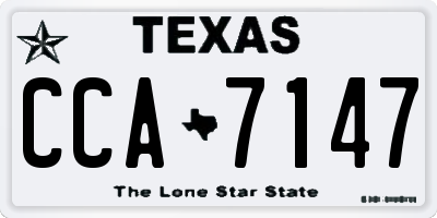TX license plate CCA7147