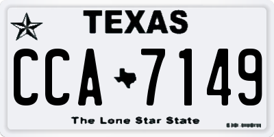 TX license plate CCA7149