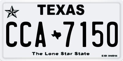TX license plate CCA7150