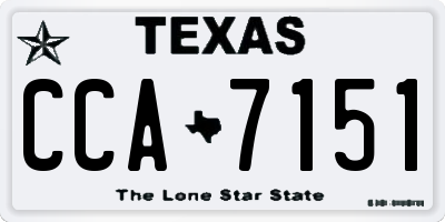 TX license plate CCA7151