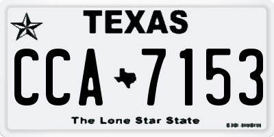 TX license plate CCA7153