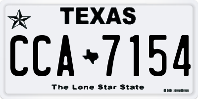 TX license plate CCA7154