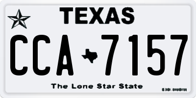 TX license plate CCA7157