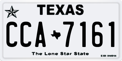 TX license plate CCA7161