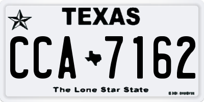 TX license plate CCA7162