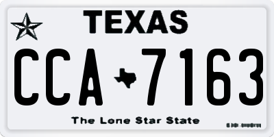 TX license plate CCA7163