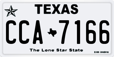 TX license plate CCA7166