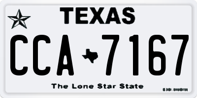 TX license plate CCA7167