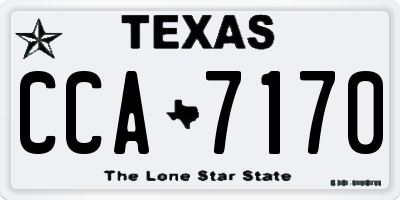 TX license plate CCA7170