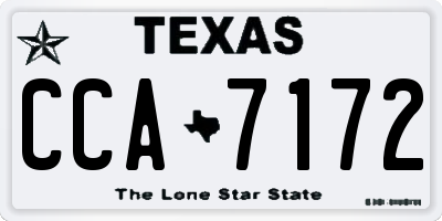 TX license plate CCA7172