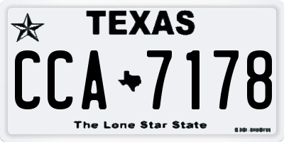 TX license plate CCA7178