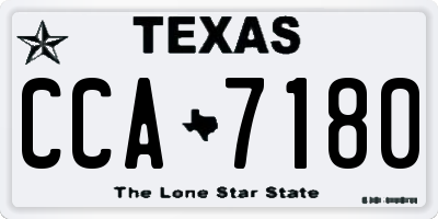 TX license plate CCA7180