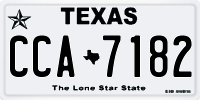 TX license plate CCA7182