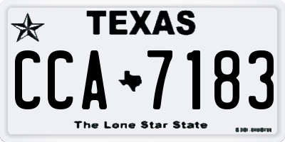 TX license plate CCA7183