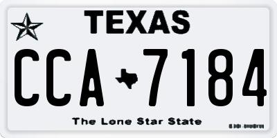 TX license plate CCA7184
