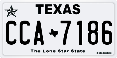 TX license plate CCA7186