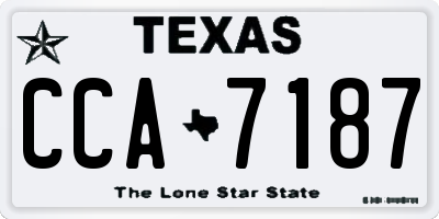 TX license plate CCA7187
