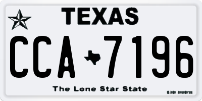 TX license plate CCA7196