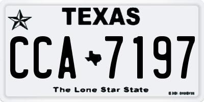 TX license plate CCA7197
