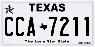 TX license plate CCA7211