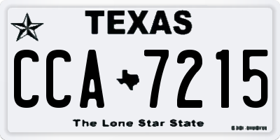 TX license plate CCA7215
