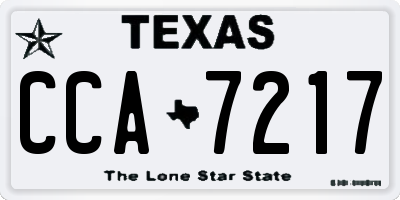 TX license plate CCA7217
