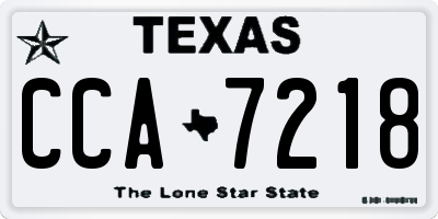 TX license plate CCA7218