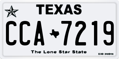 TX license plate CCA7219