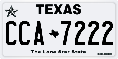 TX license plate CCA7222
