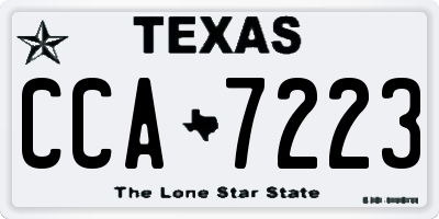 TX license plate CCA7223