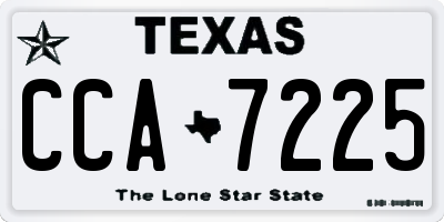 TX license plate CCA7225