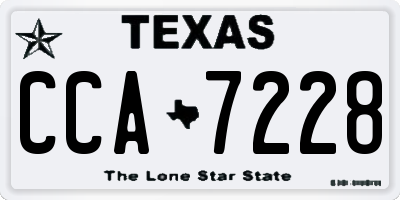 TX license plate CCA7228