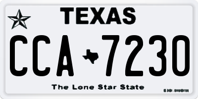 TX license plate CCA7230