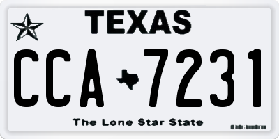 TX license plate CCA7231