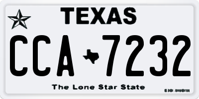 TX license plate CCA7232