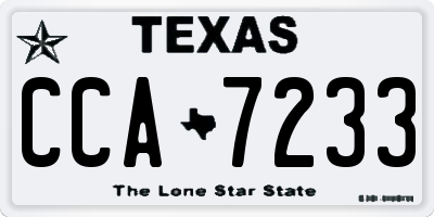 TX license plate CCA7233