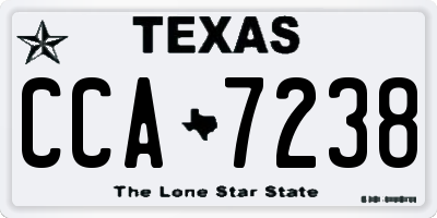 TX license plate CCA7238