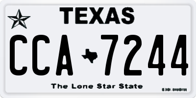 TX license plate CCA7244