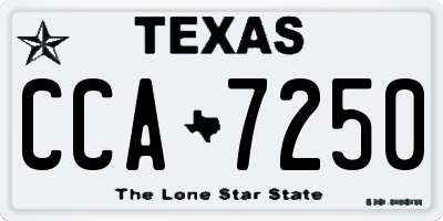 TX license plate CCA7250