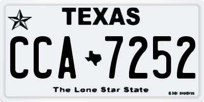 TX license plate CCA7252
