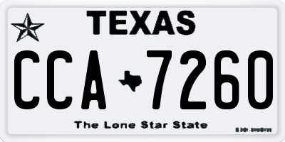 TX license plate CCA7260