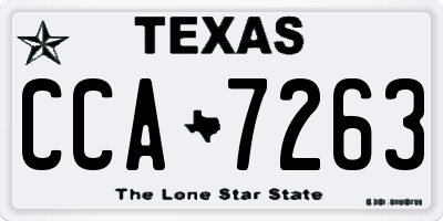 TX license plate CCA7263