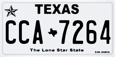 TX license plate CCA7264